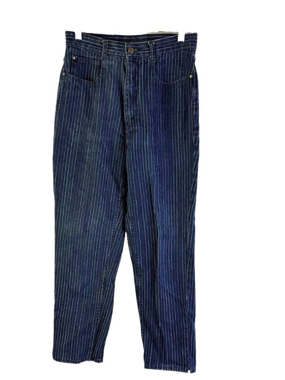 Vintage 80s Sergio Valente Jeans Pink Striped High Rise Tapered Mom